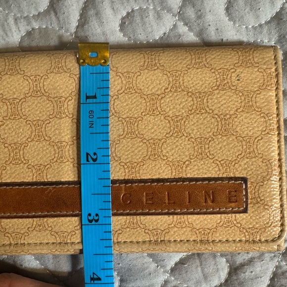 Celine AUTH Bi-Fold Macadam Tan Leather Long Wallet - Picture 13 of 13